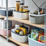 Oval 11 Shower Caddy Portable Plastic Storage Basket Double Handle