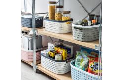China Oval 11 Shower Caddy Portable Plastic Storage Basket Double Handle supplier