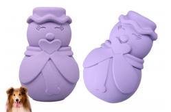 China Pet Snowman Custom Toy Bite Resistant Molar Natural Rubber Biting  Interactive Pet Toys supplier