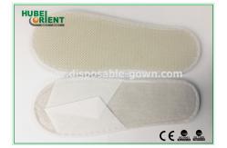 China White Non woven disposable spa slippers with Eva Sole , Open Toe Style supplier