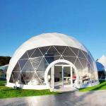 White Outdoor Inflatable Camping Geodesic Dome Tent Waterproof PVC Prefab for sale