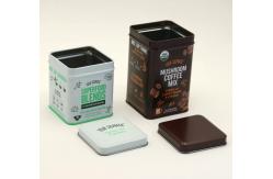 China Recyclable Rectangle Coffee Tin Containers Tinplate Cookie Packaging supplier