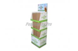 China Water Cup Shaped Cardboard Retail Floor Display Stands With 3 Stackable PDQ supplier