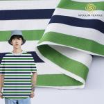 Breathable Cotton T Shirt Fabric 32S 185gsm Skin Friendly Lycra Woven Material for sale