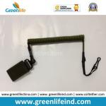 Unique Design Coiled-Single Swivel Pistol Lanyard W/Belt Velcro Loop
