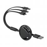 Pure copper Max 2.4A Fast Charging USB Cables Micro Type C 3 In 1 for sale