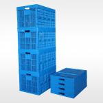 Large 800 mm Plastic Collapsible Crates With 4sets Casters Option for sale