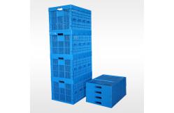 China Large 800 mm Plastic Collapsible Crates With 4sets Casters Option supplier