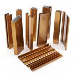 Anodized Gold Aluminum Window Extrusion Profiles 6063 6061 for sale