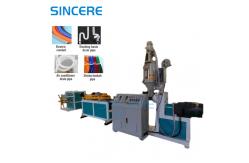 China PP PE PVC PA Plastic Corrugated Flexible Pipe Extrusion Line supplier