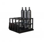 Steel Chain Gas Bottle Pallet 12 Tanks Oxygen Cylinder Pallet With Ramp