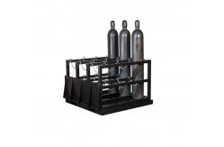 China Steel Chain Gas Bottle Pallet 12 Tanks Oxygen Cylinder Pallet With Ramp supplier