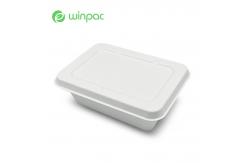 China Compostable Sugarcane Bagasse 650ml Box Take Away Food Containers With Lid supplier
