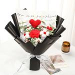 Cross-border handmade wool knitted woven rose immortal flower simulation bouquet finished product 38 goddess women's day mother's day for sale