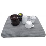 Gray Polyester Microfiber Dish Drying Mat For Dining Table for sale