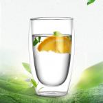 Espresso Mugs Double Wall Glass Cup 450ml Capacity Heat Resistant For Cafe