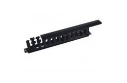 China Black Network Rack Cable Management 1U , 19 Plastic Cable Management supplier