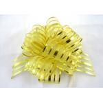 Yellow Blue Pink Pom Pom Pull Bow , Organza Striped Ribbons with Long Tulle Tails for sale