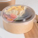 Freezer Safe Disposable Food Grade Paper Salad Bowls for sale