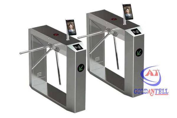 RFID Reader Automated Security Gates 3 Arm Pedestrian Facial Scanner Waist High Turnstile