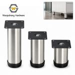 Modern Style Thickened Stainless Steel Cabinet Legs Round Tube Adjustable Support Feet for Furniture Sofas & Coffee Tables for sale