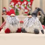 25cm Length Christmas Stuffed Toys Layered Gray Beard High Hat Cover Eyes for sale