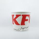 Food Grade Disposable Paper Buckets KFC Chicken Cup 64oz 85oz 130oz for sale