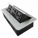 Desktop Pop Up Electrical Sockets , 3.5 Audio Pop Up Desk Outlet Multimedia