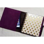 Agenda Disc Bound Notebook / Disc Bound Journal PU Leather Cover With 8 Discs Binding for sale