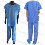 Protective Non Woven Disposable Patient Gown Safety Non Sterile Short Sleeve for sale