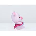 Machine Washable Plush Pet Toys Soft Feeling Pink Pig Design Customized Logo
