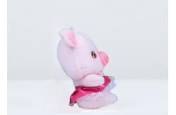 China Machine Washable Plush Pet Toys Soft Feeling Pink Pig Design Customized Logo supplier