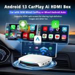 Wired to Wireless Adapter Carplay and Andriod Auto to Multi Media 4K HD Video Output Online Video FOTA UHD TV Box SDM660 4Gb for sale
