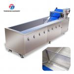 Watercress Bubble Generating Vegetable Fruit Cleaning Machine , Apricot Commercial Vegetable Washer for sale