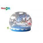 Transparent Inflatable Christmas Bounce House Snow Globe 3m 10ft For Xmas Decoration for sale