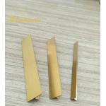 Golden Coated Stainless Steel Tile Trim POSCO Material T Shape for sale