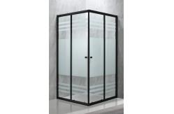 China Customizable Square Shower Enclosures With Frosted Printing Glass For Modern supplier
