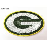 Sequin Embroidery Letters Clothing Applique Patches With Sew On Backing for sale