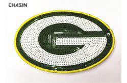 China Sequin Embroidery Letters Clothing Applique Patches With Sew On Backing supplier