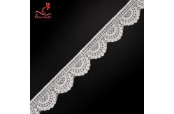 China 4.5cm Idth Stretch Trim Embroidery Lace Trim Water Soluble For Underwear supplier