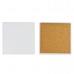 Square White Coated Ceramic Coasters For Sublimation Custom Printed Ceramic Coasters