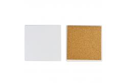 China Square White Coated Ceramic Coasters For Sublimation Custom Printed Ceramic Coasters supplier