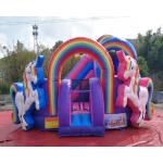 Durable PVC Inflatable Unicorn Bouncy House For Birthday Party Quadruple Stitching for sale