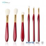 OEM Red Goat Hair 6PCS Cosmetic Makeup Brush Set for sale