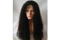 China Black Long Natural Wave 18 remy human hair full lace wigs Tangle Free supplier
