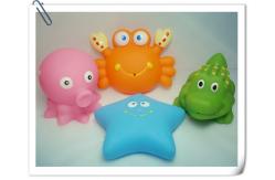 China Custom Soft Plastic Rubber Bath Toys Sea Animal Shaped Phthalate Free PVC supplier