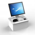 Windows Android Linux OS Check In Kiosk With Cash Coin Accepter Dispenser For Hotel for sale