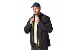 China Black Electric Heated Coat Mens With Heating Wire 100% Polyester Fabric supplier