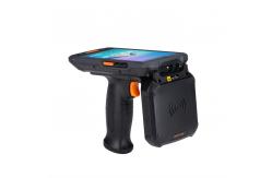 China UHF RFID Handheld Reader with CCD Screen Barcode Scanner and Optional Front Camera supplier