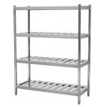 4 Tiers Stainless Steel Heavy Duty Storage Racks , Kitchen Food Storage Shelving Units for sale